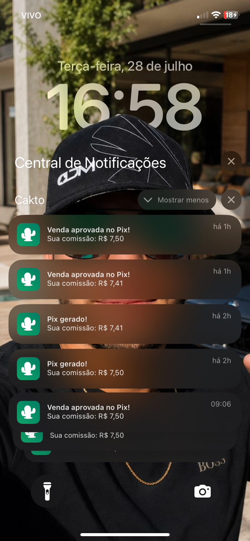 Notificações de vendas aprovadas no Pix